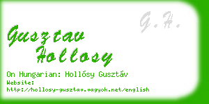 gusztav hollosy business card