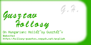 gusztav hollosy business card